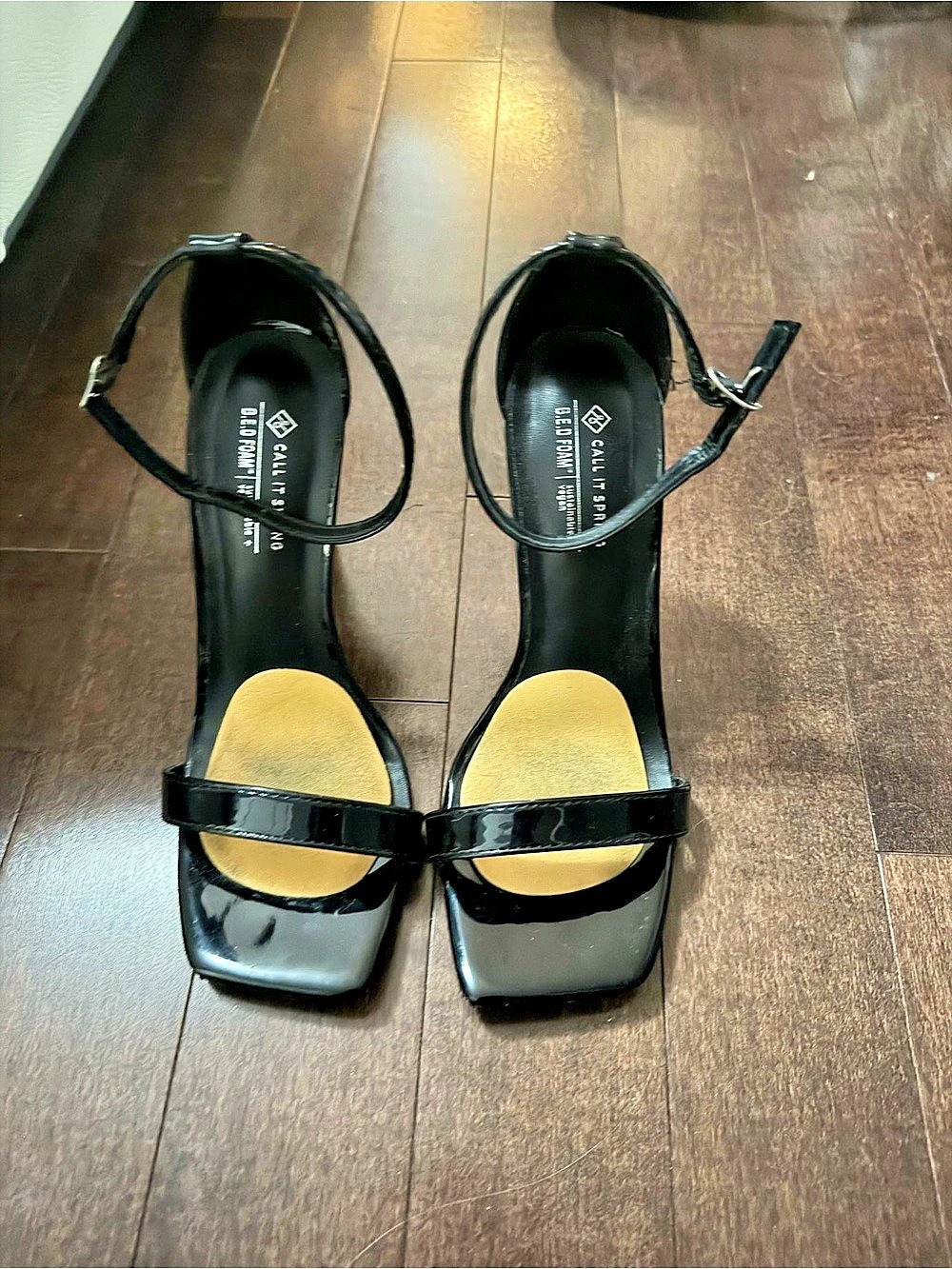 Call it Spring Square Toe Heels in Black